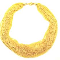 Murano Glass Bead Necklace 60 Strands - Fenice 2 (Gold)