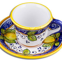 Espresso Coffee Cup and Saucer - Dafne