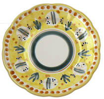 Hand-Painted Ceramics Pesce Side Plate Yellow