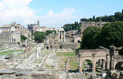 The Forum, Rome, looking across to Palatine Hill