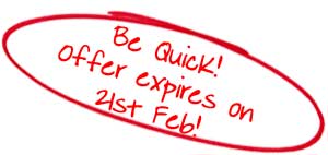 Offer expires 21st February