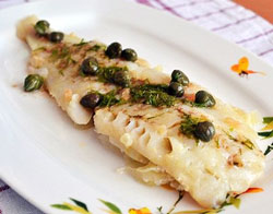Fish Baked with Fennel, Lemon & Capers