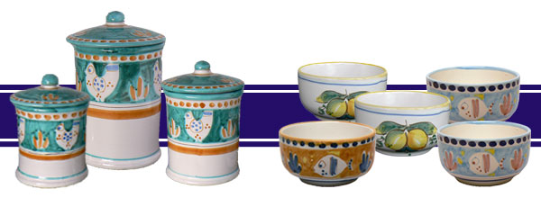 Ceramic Canisters and Bowls 40% Off!
