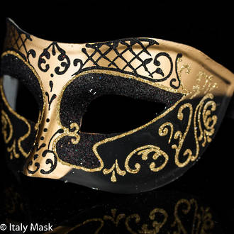 Masquerade Mask - Decor Gold Black