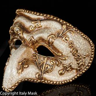 Masquerade Mask - Stucco Pulcinella