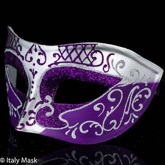 Masquerade Mask - Decor Silver-Purple
