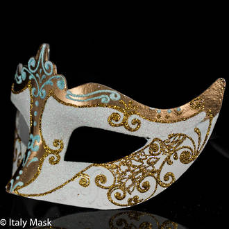 Masquerade Mask - Stella white-gold 2