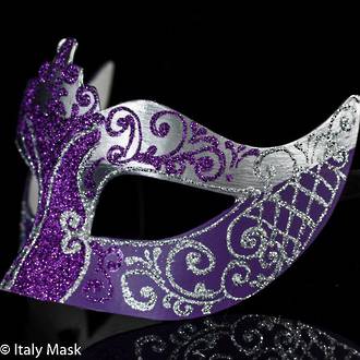 Masquerade Mask - Stella Silver Purple