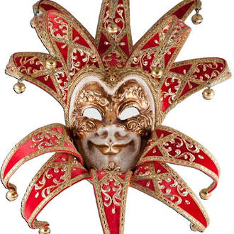 Masquerade Mask - Royal Vin Joker - Red