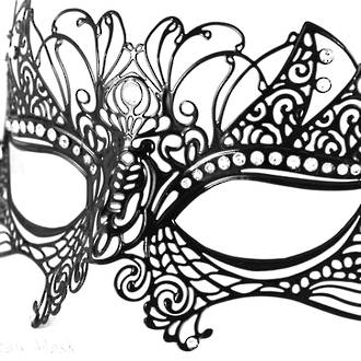 Metal Filigree Masquerade Mask - Tiziana
