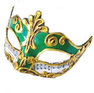 Masquerade Mask - Madam Music Green