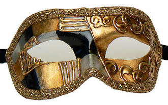 Masquerade Mask - Art Deco black