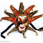 Masquerade Mask - Royal Joker Red Black 2