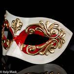 Masquerade Mask - Occhi Gold Red