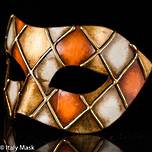 Masquerade Mask - Rombi Gold-Orange