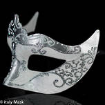 Masquerade Mask - Stella white-silver