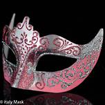 Masquerade Mask - Stella Silver Pink