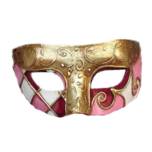 Masquerade Mask - Harlequin Duo (Pink)