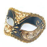 Masquerade Mask - Vivian Music Black Gold