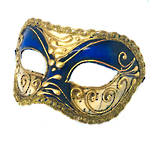 Masquerade Mask - Vivian Music Blue Gold