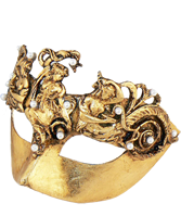 Venetian Masquerade Mask Baroque Gold