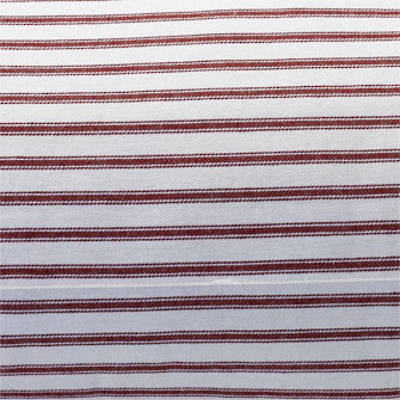 Fabric Swatch Madder Red: White with Scarlet Ticking Stripe