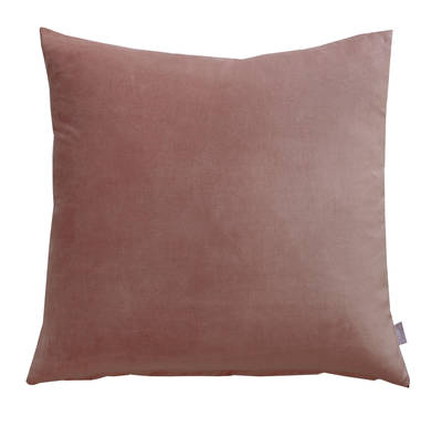 Gorgi Oversized Velvet Cushion in Mushroom with Linen Backing