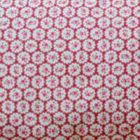 Fabric Swatch Sweet Raspberries Vintage Lace Cotton Print