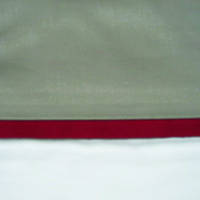 Latte Cuff with Scarlet Gros Grain Cot Flat Sheet
