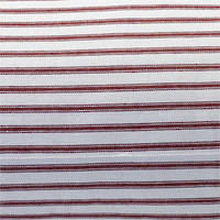 Fabric Swatch Madder Red: White with Scarlet Ticking Stripe