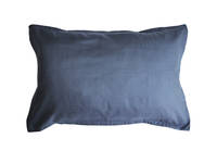 Pair of 100% Linen Oxford Pillowcases in Metal Grey