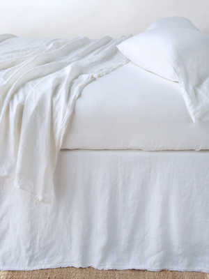 Austin Linen Bed Skirt White Bella Notte 2 1024x1024