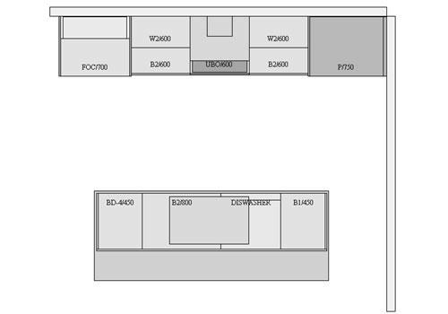 Galley kitchen Plan and layout