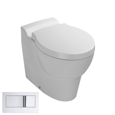 Ove Wall Faced Toilet with bevel flush button