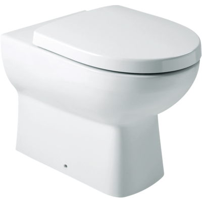 Panache Wall Faced Toilet: P-trap, Oval FP