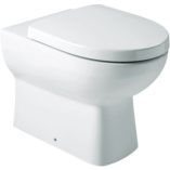 Panache Wall Faced Toilet: S-trap, Bevel FP
