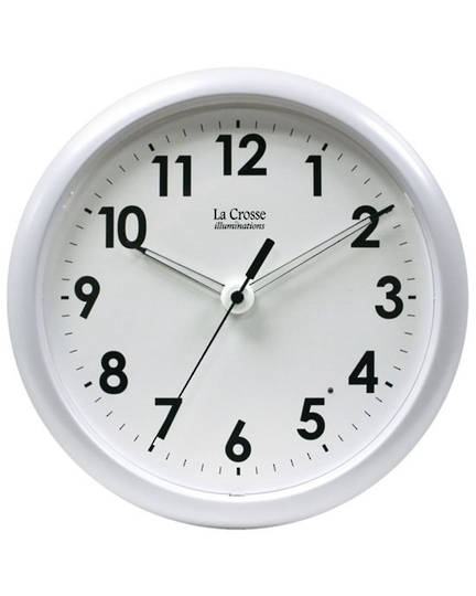 403-310 La Crosse 25cm Wall Clock with Glowing Hands