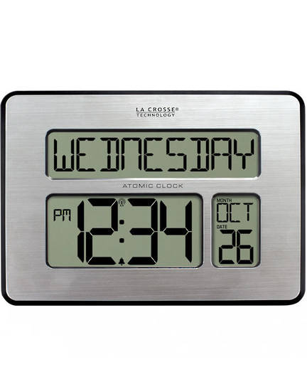 513-1419V4 La Crosse Digital Wall Clock with Day Display