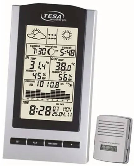 WS1151 Wireless Moon Phase Weather Station with Barometer