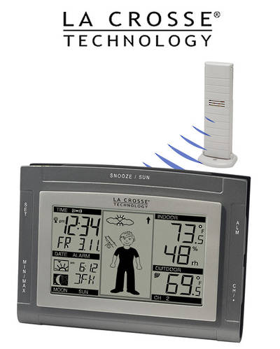 WS9611U-IT La Crosse Wireless Weather Station with Sun/Moon and Advanced Forecast Icon