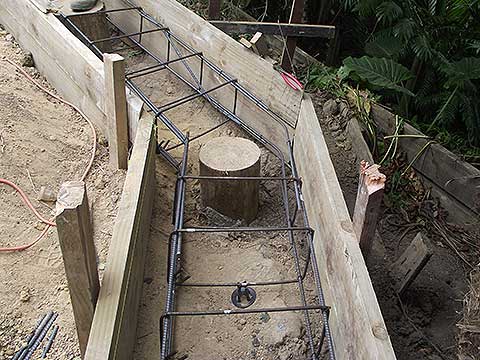 Construction of barrier piles and capping beam