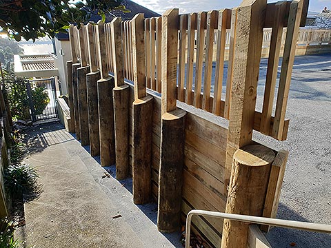Timber Retaining Wall in Parnell, Auckland