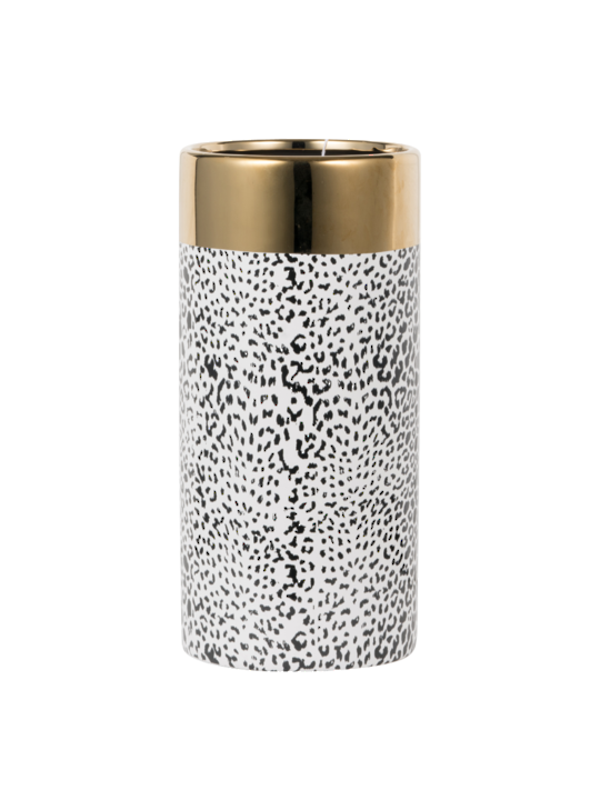 LUXE LEPOARD PRINT VASE MED