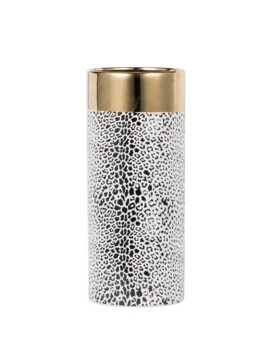 LUXE LEPOARD PRINT VASE LGE