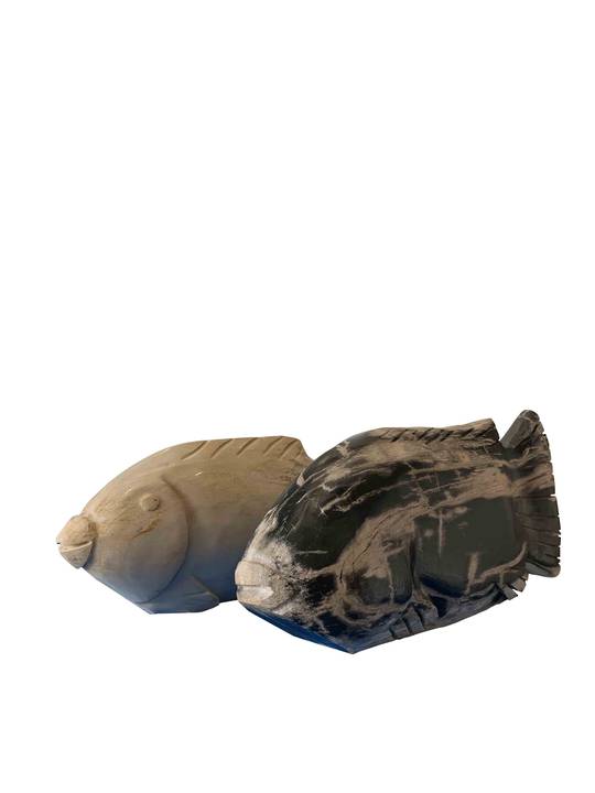 RUSTIC HAND CARVED FISH MEDIUM