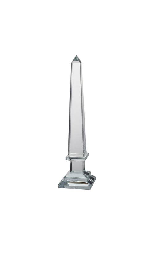 CLEAR GLASS OBELISK MED