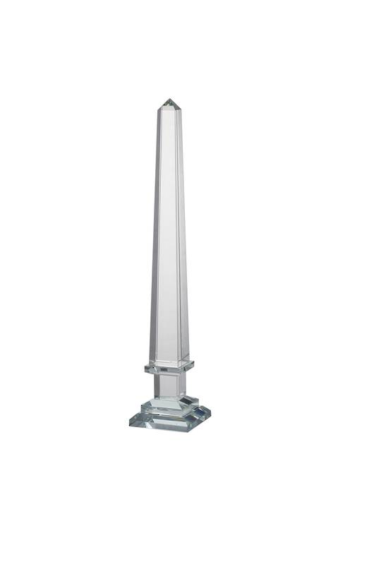 CLEAR GLASS OBELISK LGE