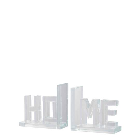 *CLEAR SET 2 HOME BOOKENDS
