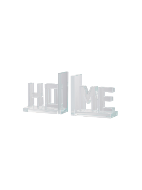 CLEAR SET 2 HOME BOOKENDS