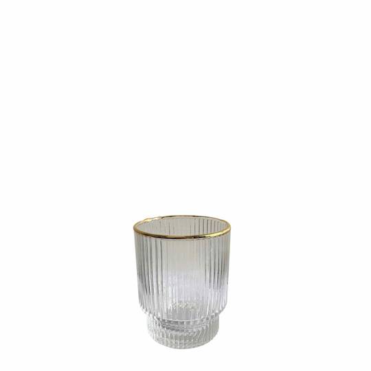 LUXE STRIPED DETAIL GLASSES - MIN 4